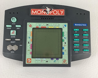 Juego electrónico portátil Monopoly Classic con sonido, PROBADO, vintage de 1997, Hasbro, años 90.