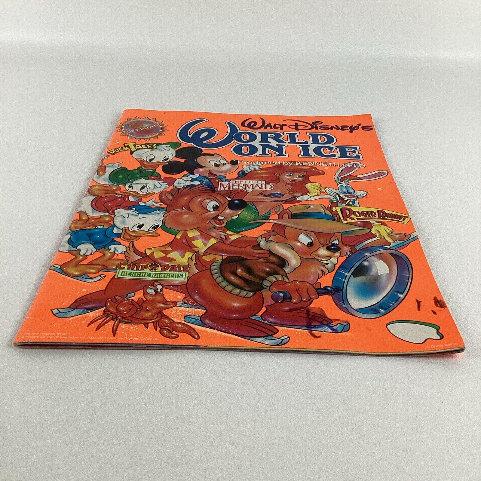Disney World on Ice 1990 Souvenir Program Activity Book Chip Dale