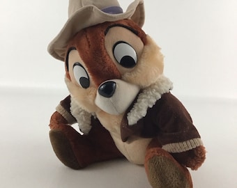 Vintage Walt Disney Chip & Dale Rescue Rangers 10" Plush Stuffed Toy Chipmunk