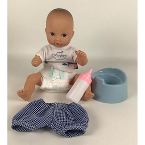 Gotz 12” Boy Anatomically Correct Corolle Drink & Wet Pees Potty Soft Vinyl 400