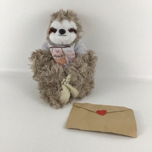 Pereza inflable de 12" envoltura de juguete de peluche de felpa alrededor del certificado de nacimiento de Pal