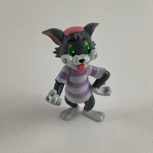 Tom & Jerry PVC 2.5" Figure Topper Cartoon Tom Cat Stripe Shirt Vintage 80s