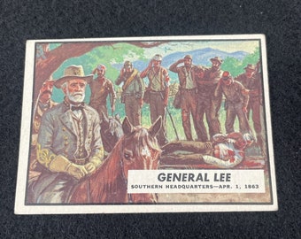 1962 Topps Civil War News Card #39 GENERAL LEE  Vintage 60s Trading Cards