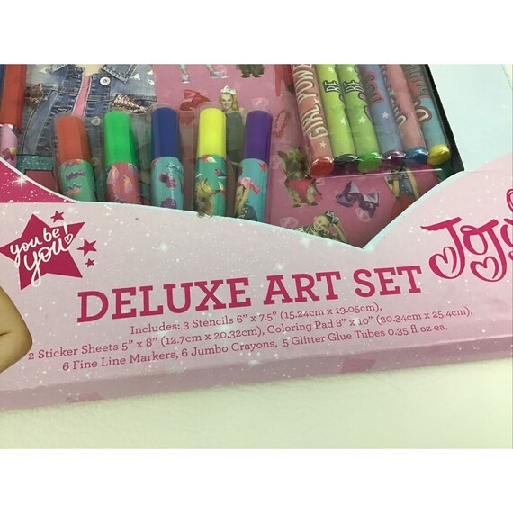 Aanstellen Aanpassing Peer Jojo Siwa Deluxe Art Set Nickelodeon Stencils Stickers Markers - Etsy