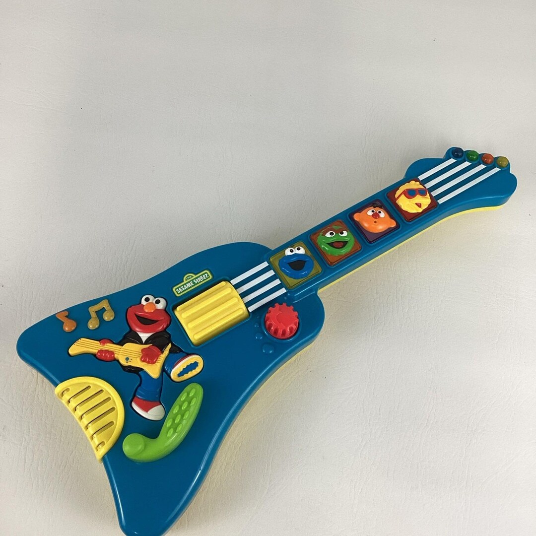 Elmo Instruments Sesame Street Elmo Rock N Roll Guitar Musical Instrument Toy Lights ...