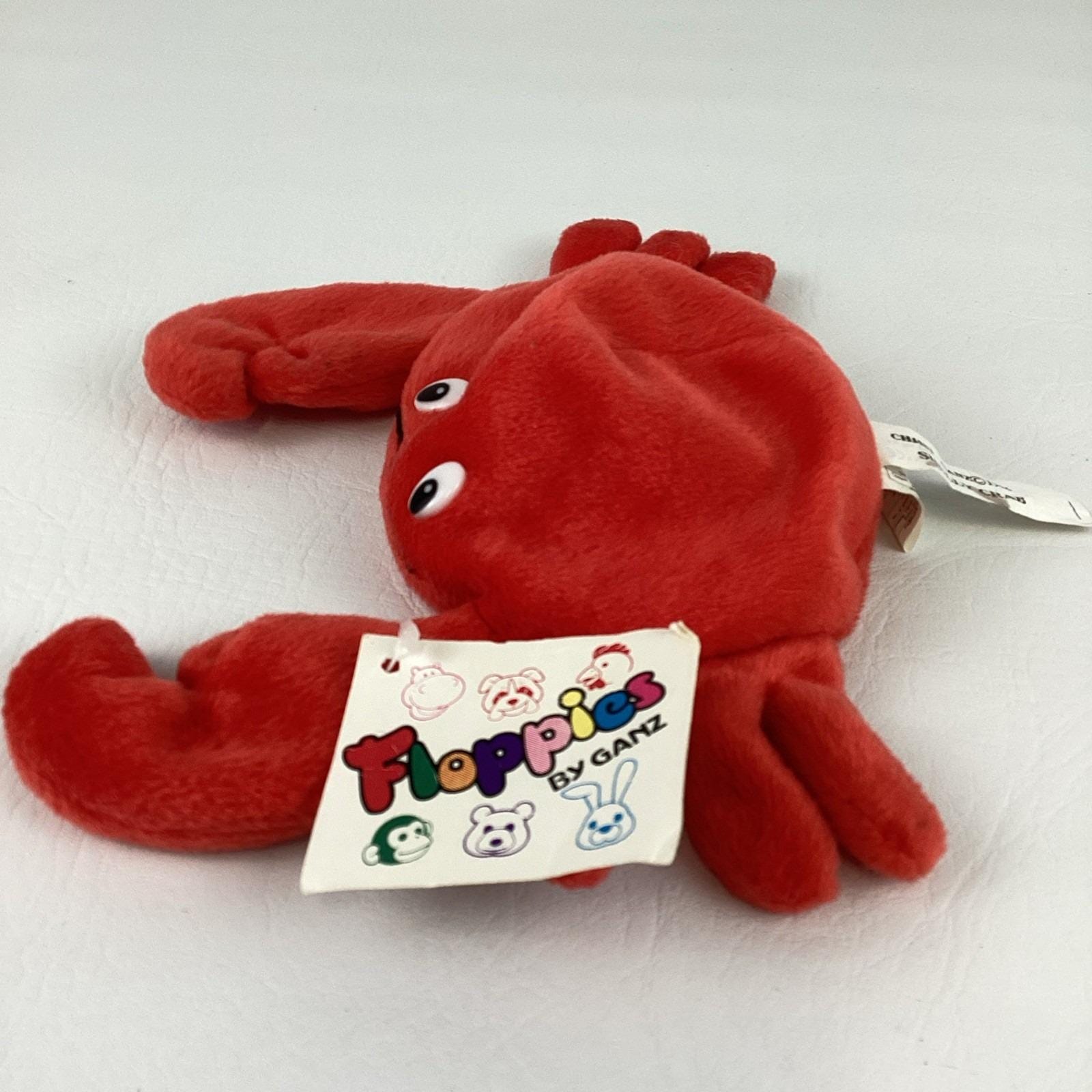 Ganz Floppies Shelly Crab Plush Bean Bag Stuffed Animal Toy Vintage ...