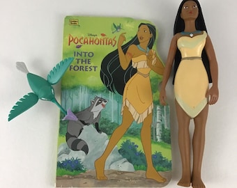 Disney Pocahontas Into The Forest Board Book 10" Doll Figure Hummingbird Flit