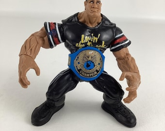 WWE the Rock Maximum Sweat Action Figure Sweating Wrestler Vintage