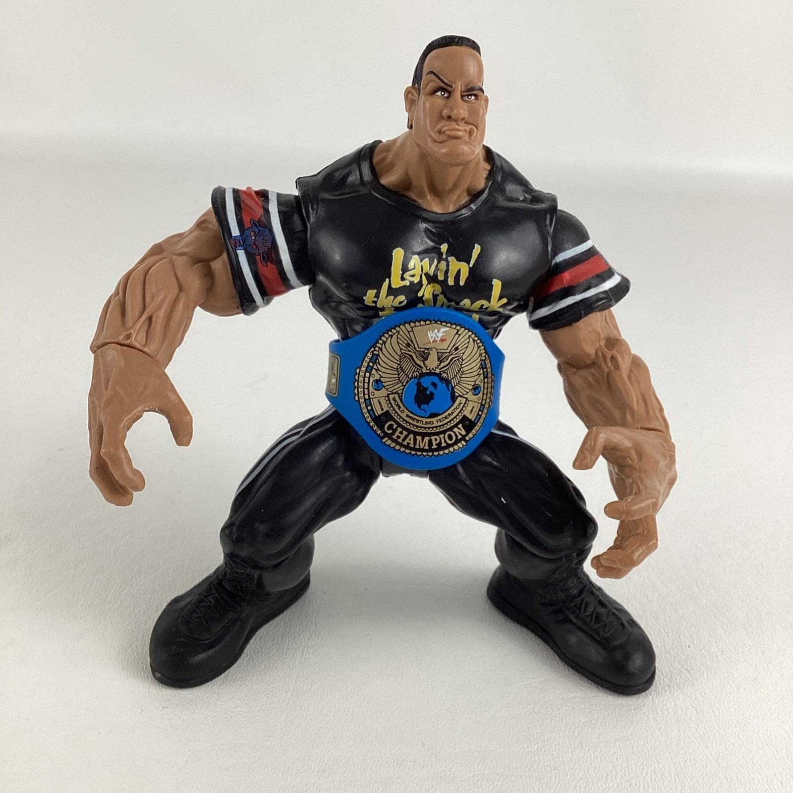 WWE the Rock Maximum Sweat Action Figure Sweating Wrestler Vintage