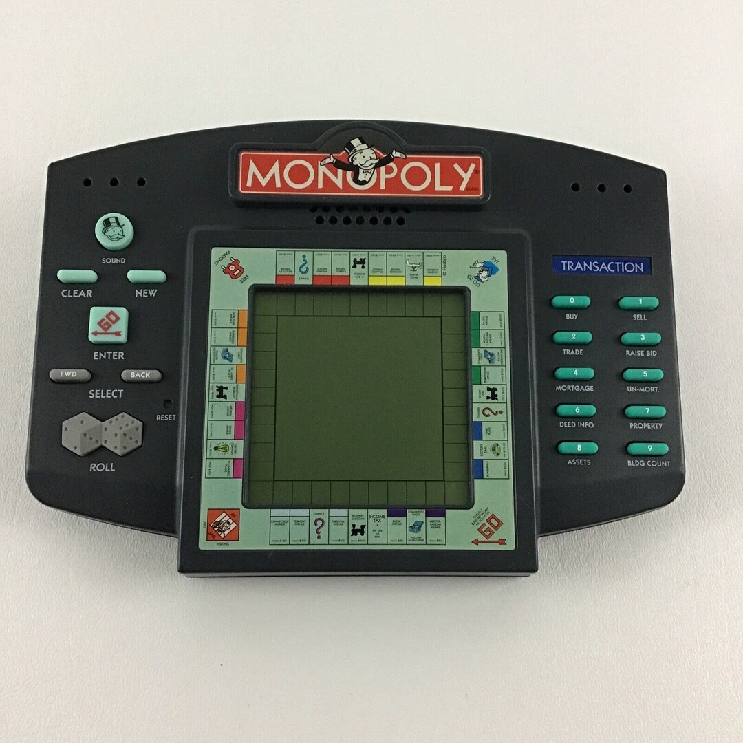 Monopoly Handheld Electronic Game Vintage 1997 Hasbro Classic Etsy