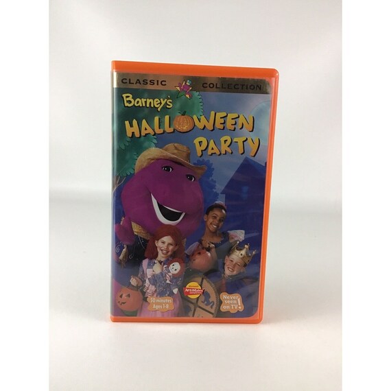 Barney's Halloween Party VHS White Tape Sing Along Songs - Etsy