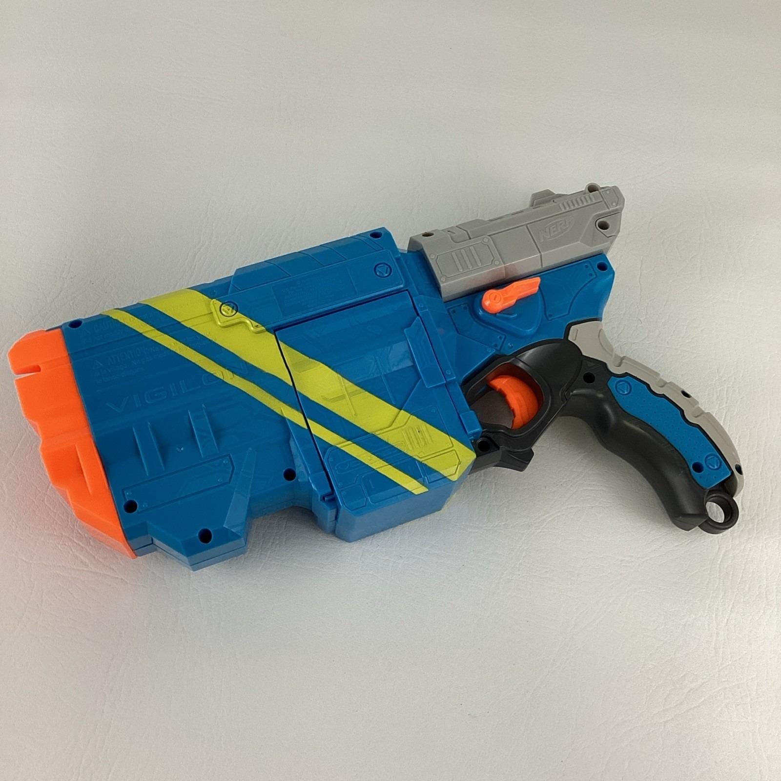 Nerf Vortex VTX Vigilon Soft Disc Blaster Gun Toy Weapon Blue