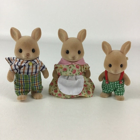 Calico Critters Hopper Kangaroo Family 3pc Lot Figures Etsy