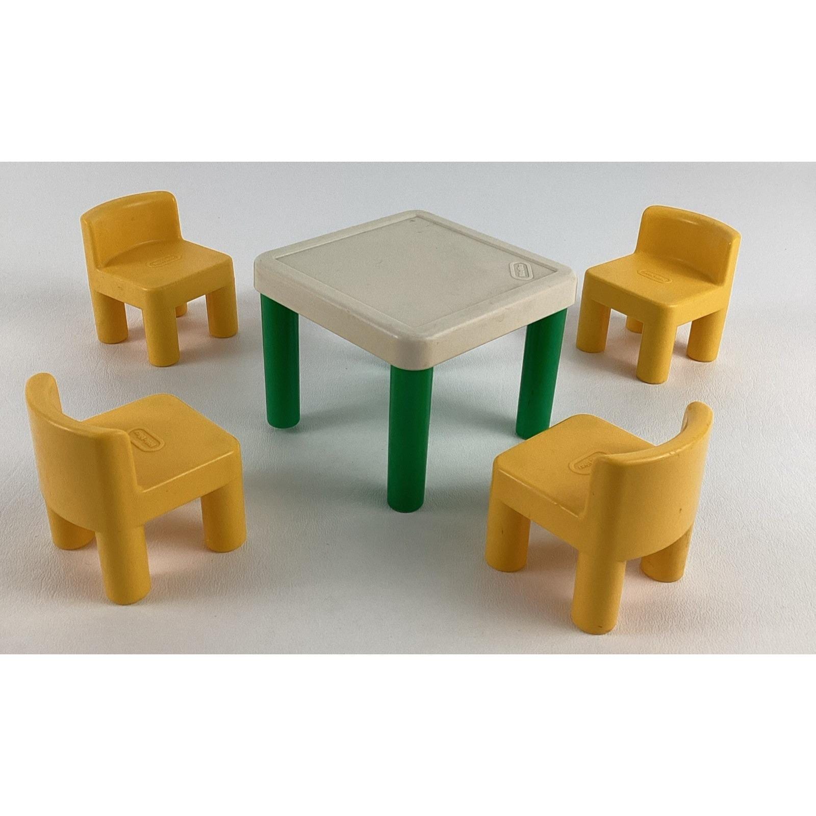 Yellow Fisher Price Table And Chairs 1990 Vintage Fisher Price - Main Image
