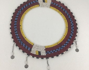 ダブルカラーのマサイ族の儀式用ネックレス - Etsy 日本