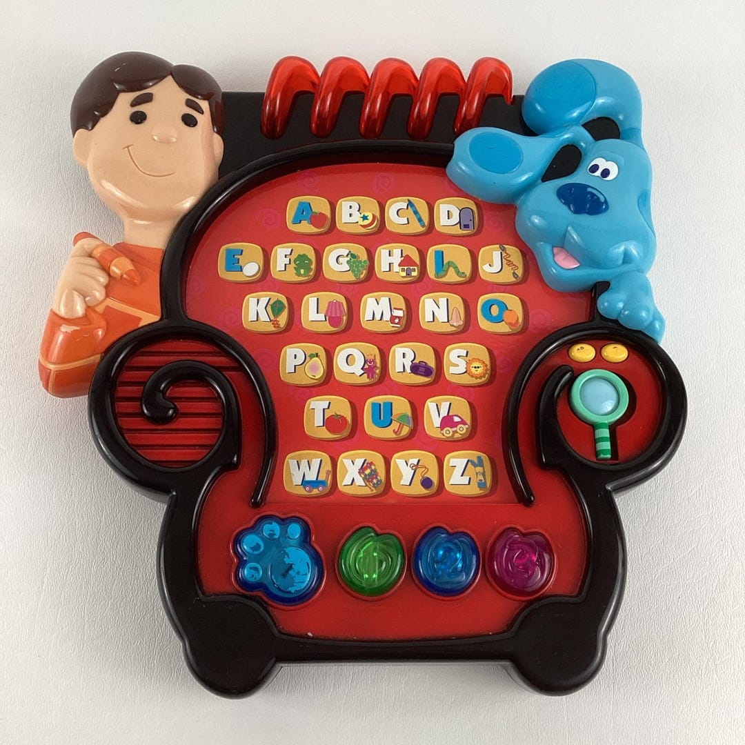 Joe Letters Blue's Clues Electronic Alphabet Joe Learning Letters Notebook Game ...