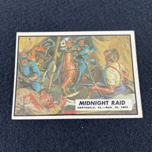 1962 Topps 南北戦争ニュースカード #36 ミッドナイト レイド ヴィンテージ 60 年代 トレーディング カード