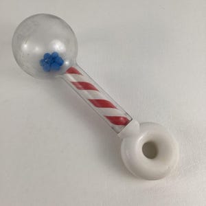 Johnson & Johnson Clear Shaker Rattle Child Developmental Baby Toy Vintage 80s