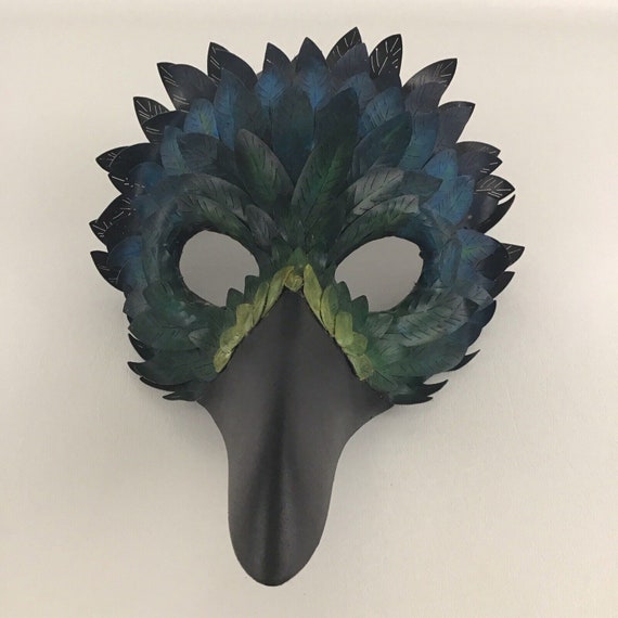 Venetian Mask Feathered Bird Masquerade Ball Hall… - image 2