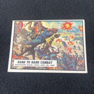 1962 Topps 南北戦争ニュースカード #57 HAND To HAND COMBAT ヴィンテージ 60 年代トレーディングカード