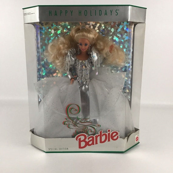 Barbie Happy Holidays Doll Special Edition Silver Vintage 1992 Toy