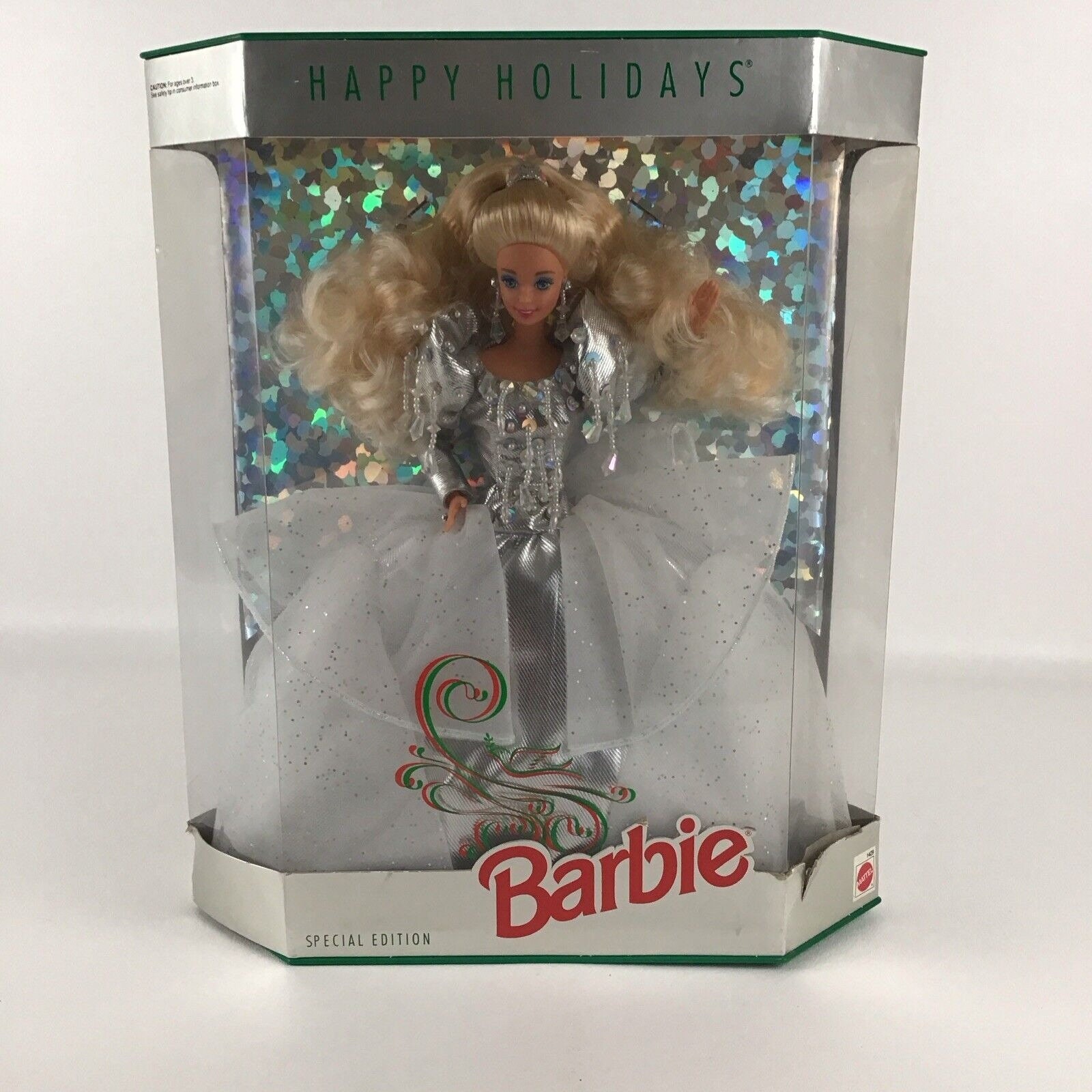 Barbie Happy Holidays Doll Special Edition Silver Vintage 1992 Toy