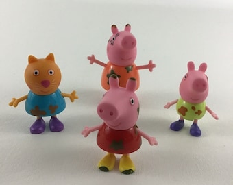 Peppa Pig Muddy Puddles Family Figure Lot Candy Cat George Vintage