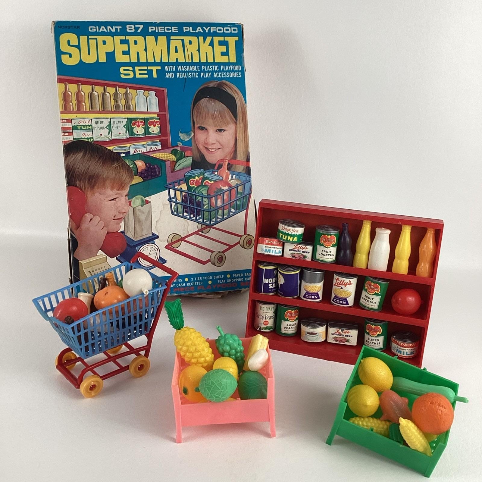 Supermarket Set Giant Pretend Play Food Grocery Store Vintage  display picture 1
