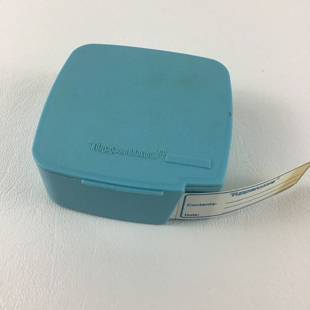 Tupperware Label Holder Dispenser Blue Container Stick on Etsy
