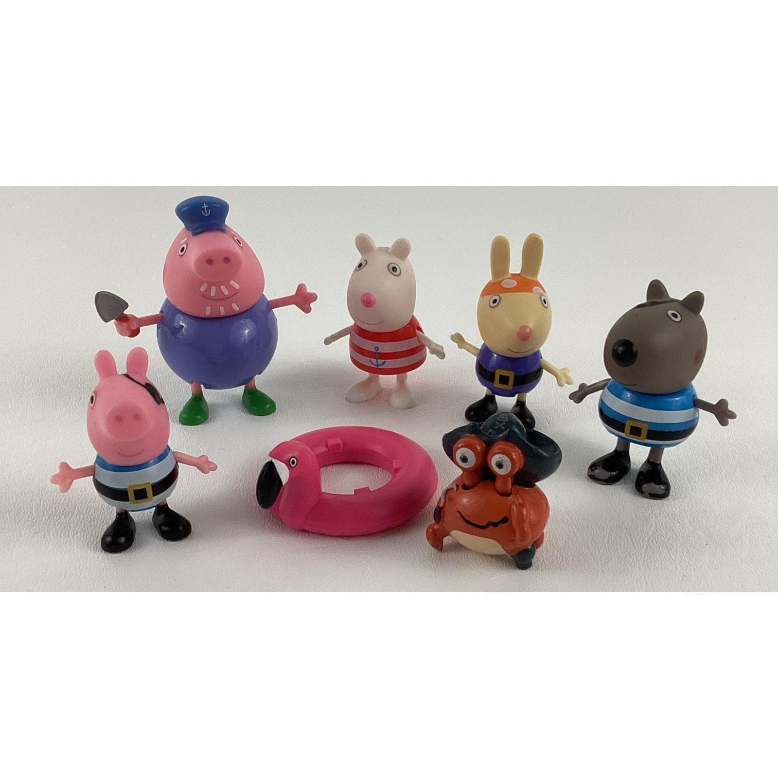 Peppa Pig Pirate Adventures Pirate Sea Figures 7pc Lot Grandpa Pig