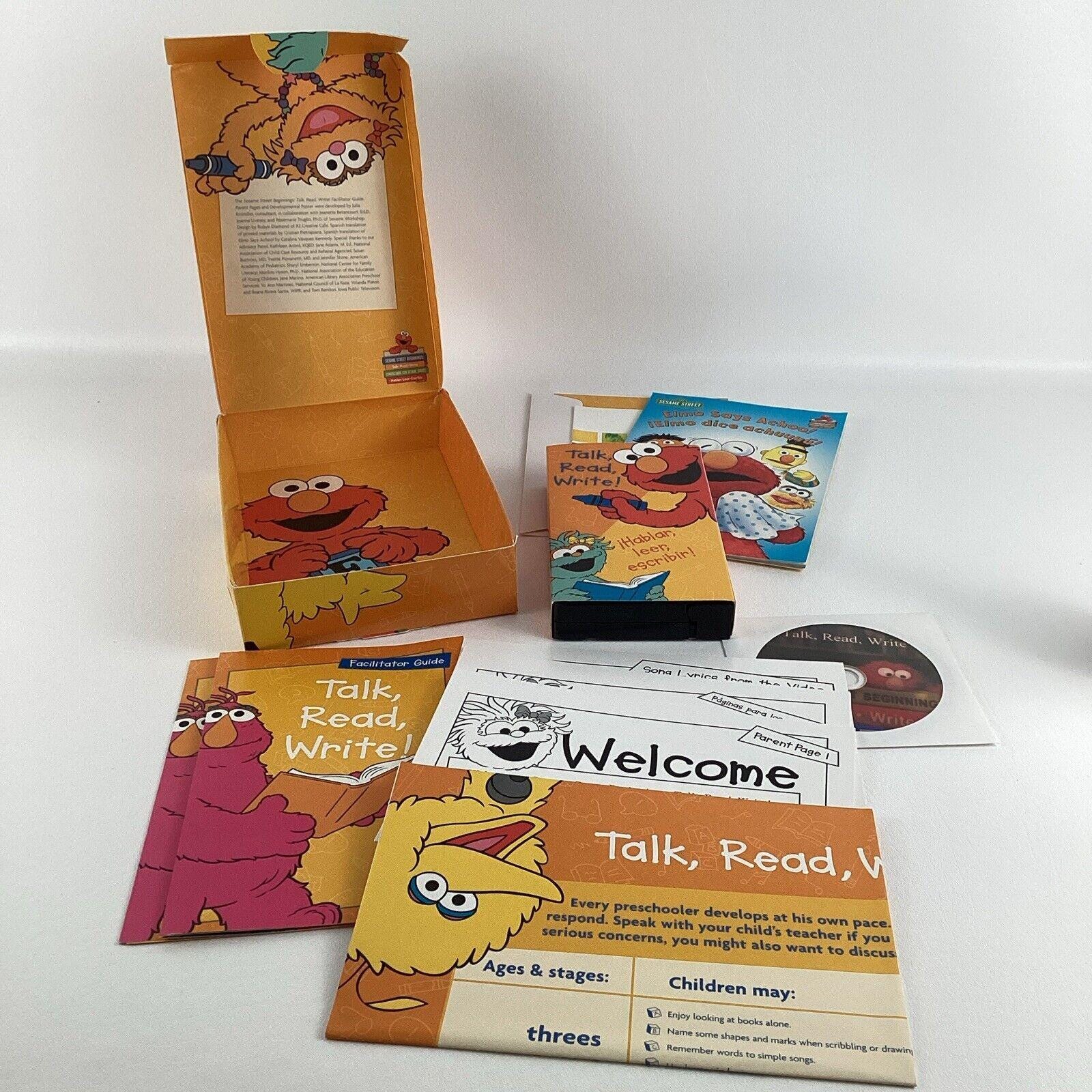 Sesame Street Beginnings Talk Read Write Preschool VHS DVD
