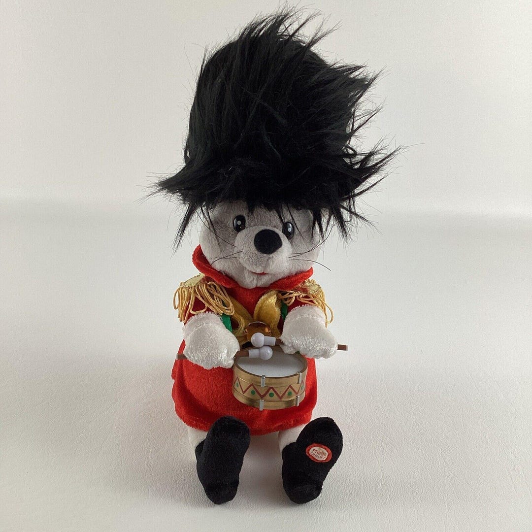 Gemmy Rapping Mouse Gemmy Puffy Heads Musical Mouse Animated Plush Plays Deck the Halls ...