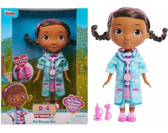 Disney Junior Doc McStuffins Pet Rescue Doctor 8&quot; Doll Medical Tool New Toy