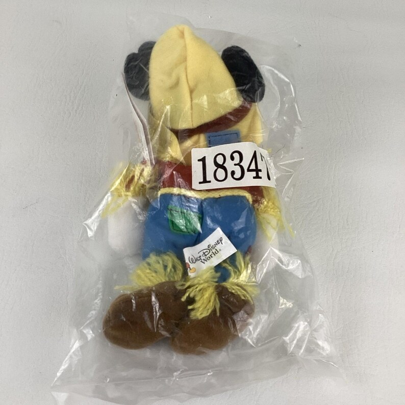 Disney Parks Micky Maus Vogelscheuche Plüschi Bean Bag Stofftier Vintage Neu Bild 6
