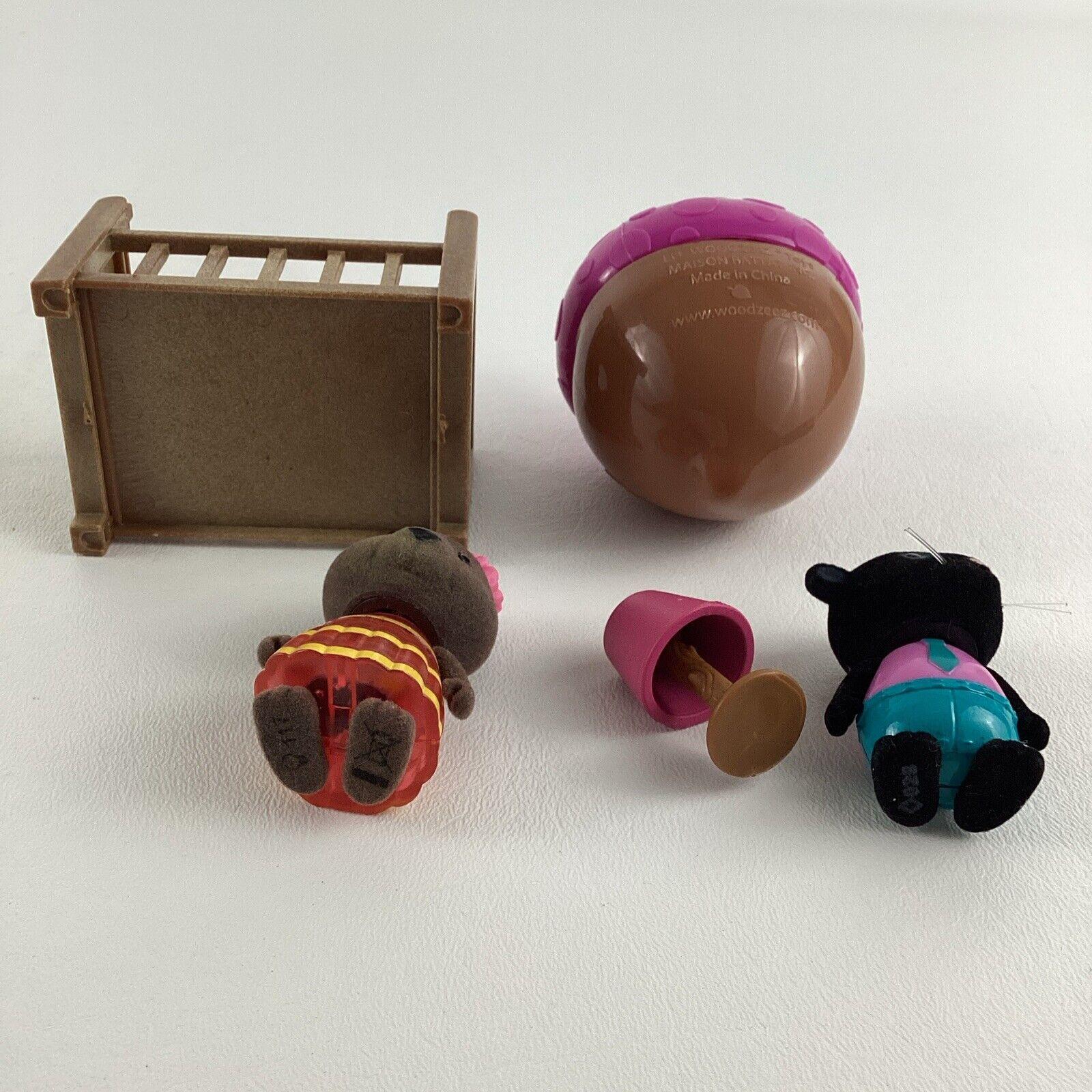 Li'l Woodzeez Bobblehead Figures Flocked Animal Honeysuckle Hollow