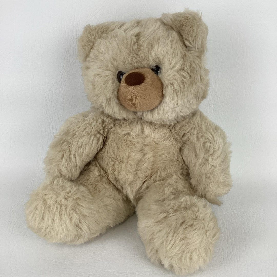 Fluffy Teddy Bear Plush Stuffed Animal 10" Toy Vintage 1985 Prestige ...