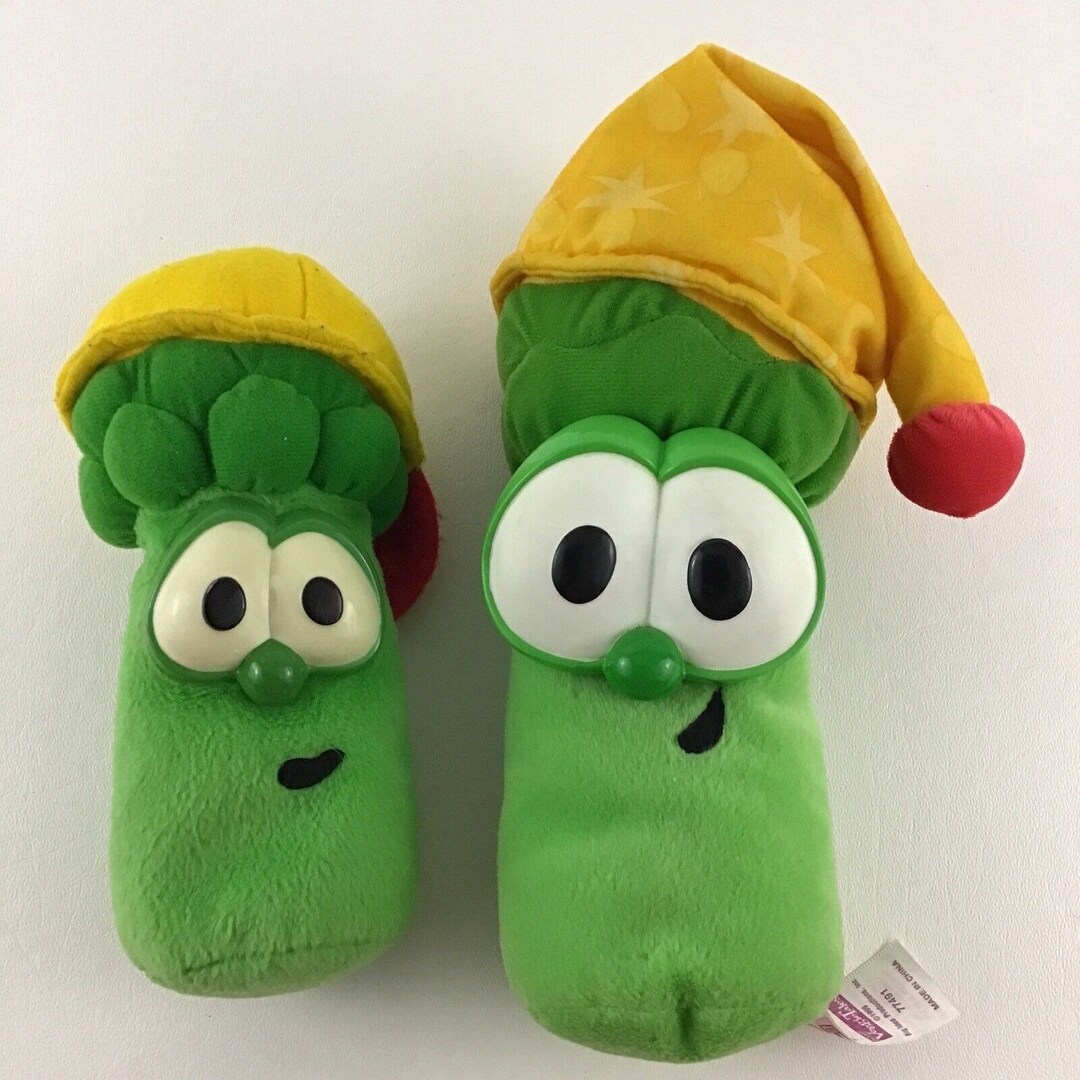 Fisher Price Veggie Tales Junior Asparagus Bedtime Friend Gund Etsy