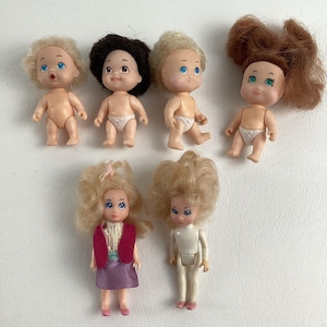 Tyco Quints Dream Builders Mini Dolls Lot Baby Vintage 1990&#39;s Mixed Toy Lot