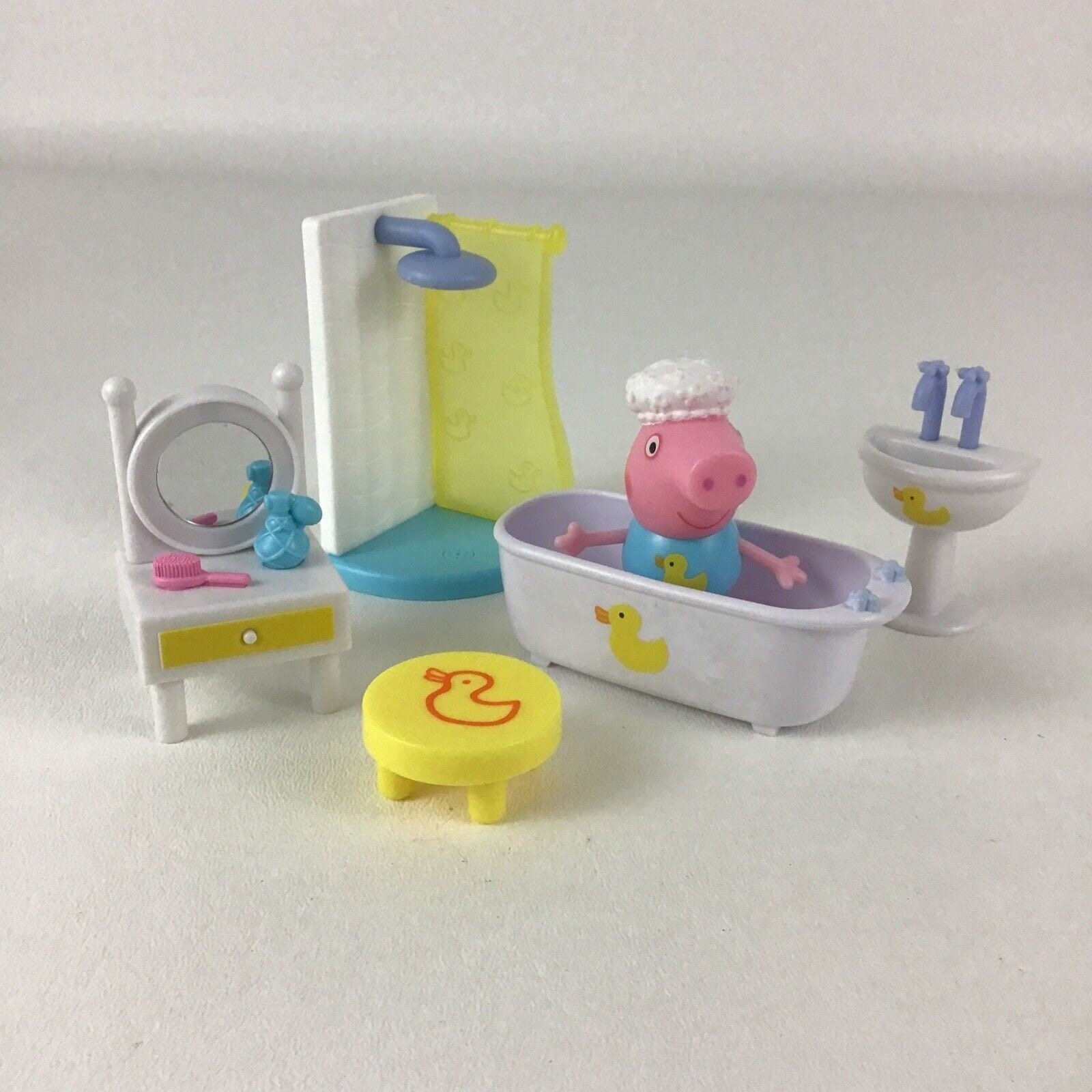 Peppa Pig Little Rooms Spa Playset Bathroom Vanity Tub Vintage 2003 Jazwares Toy Etsy UK