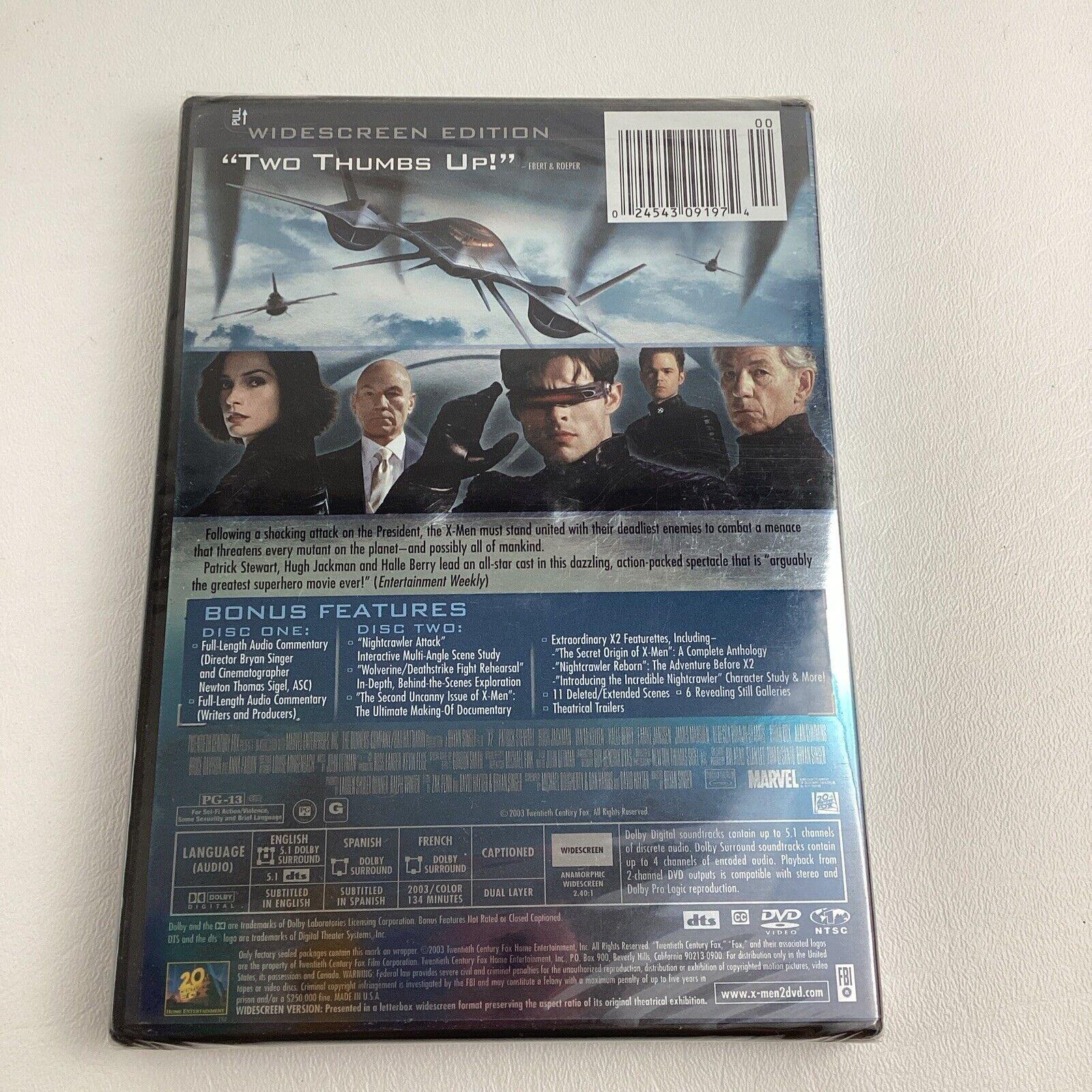 X2 X-men United Movie DVD 2 Disc Set Bonus Features Adventure New