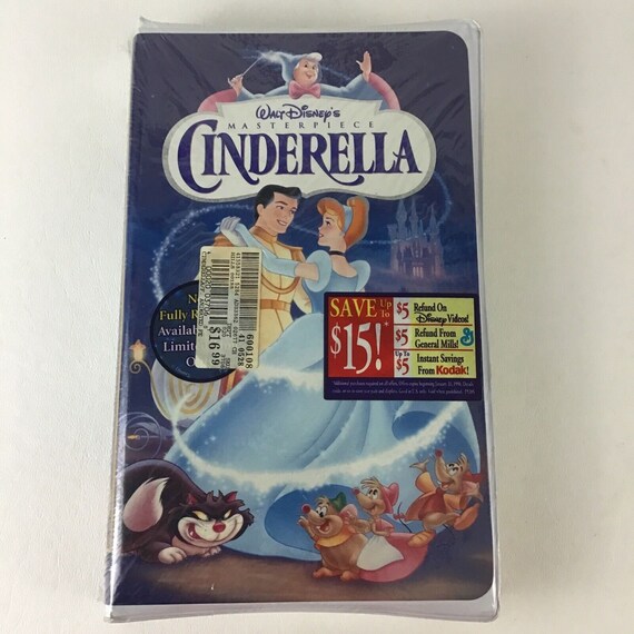 Walt Disney Masterpiece Cinderella VHS Tape Vintage 1995 Etsy