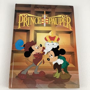 Walt Disney Pictures The Prince And The Pauper Hardcover Book Vintage 1986