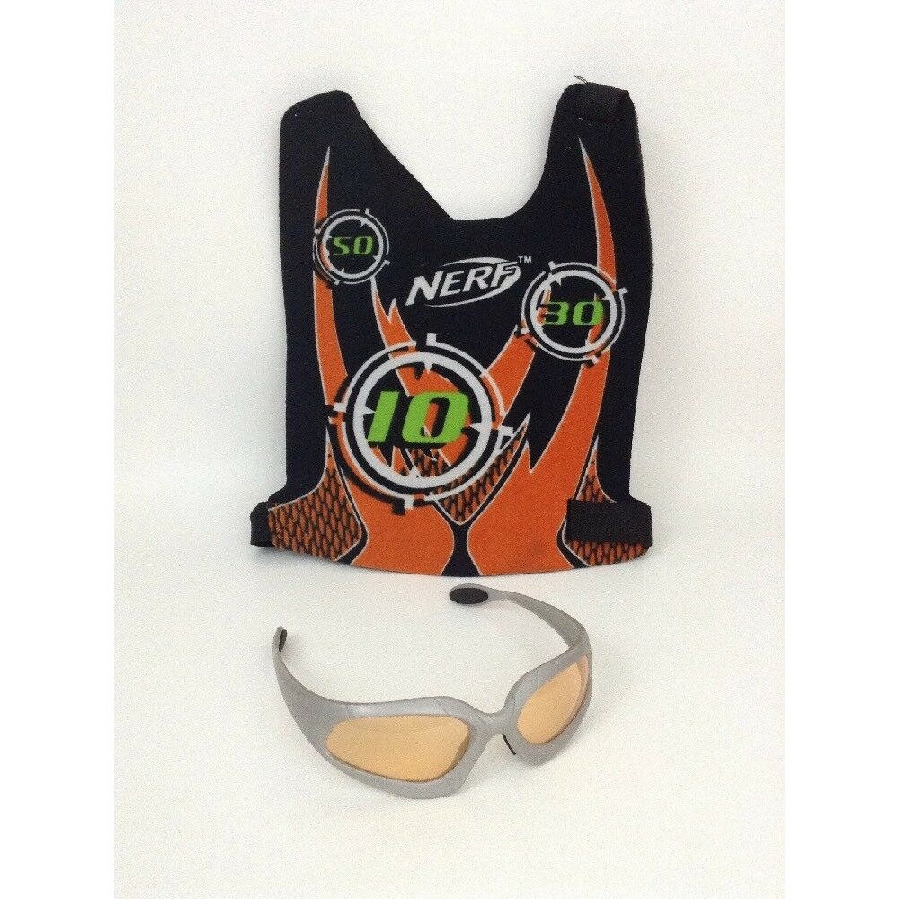 Nerf Dart Tag Orange Team Blasters con chaleco gafas de seguridad 5 dardos  Lot Hasbro -  España