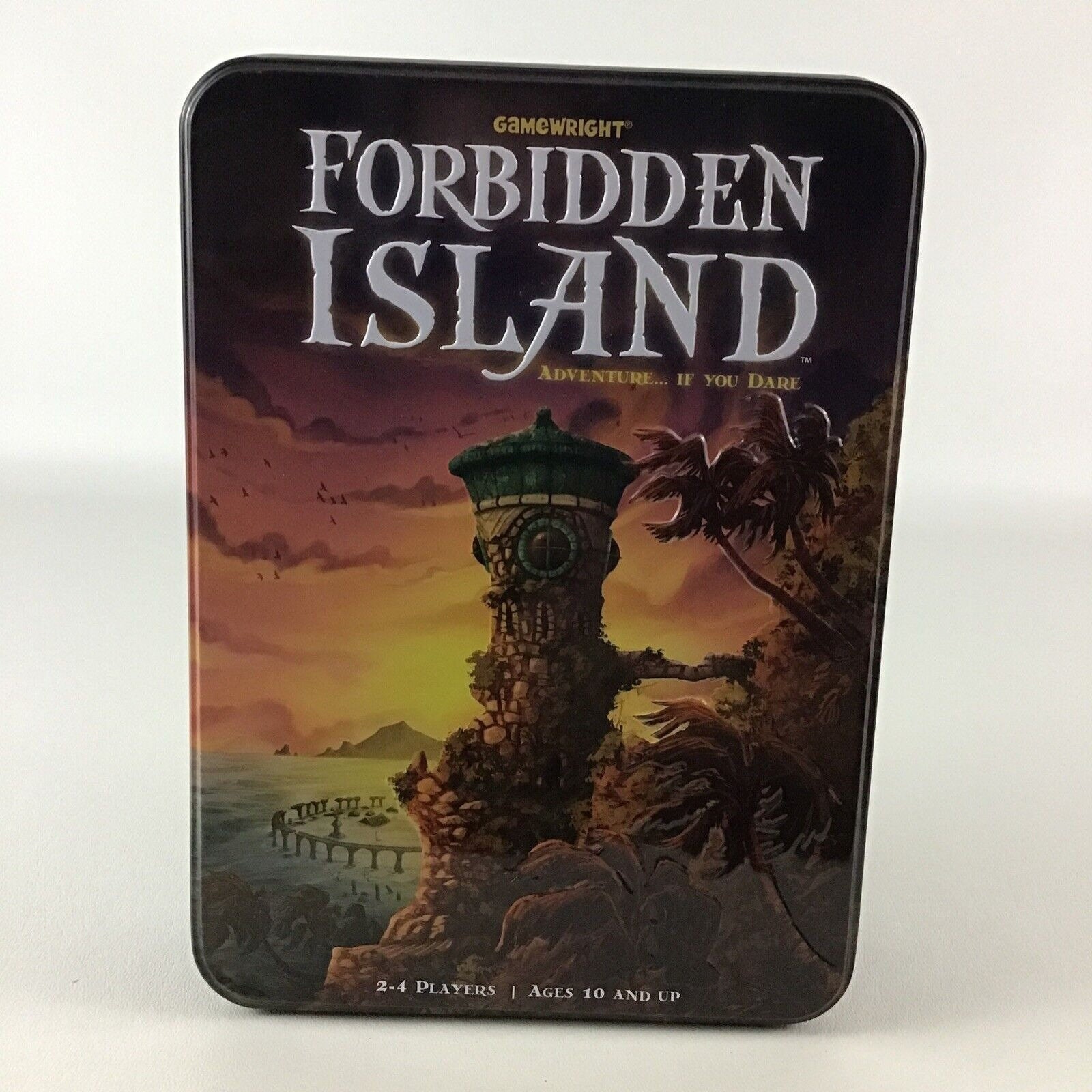 Forbidden Island Adventure Board Game Storage Tin 2-4 Players 2010  Gamewright