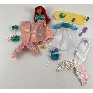 Die kleine Arielle Meerjungfrau Ariel 10"Puppe Mode Outfits Accessoires Lot Vintage 1991 Tyco Bild 4
