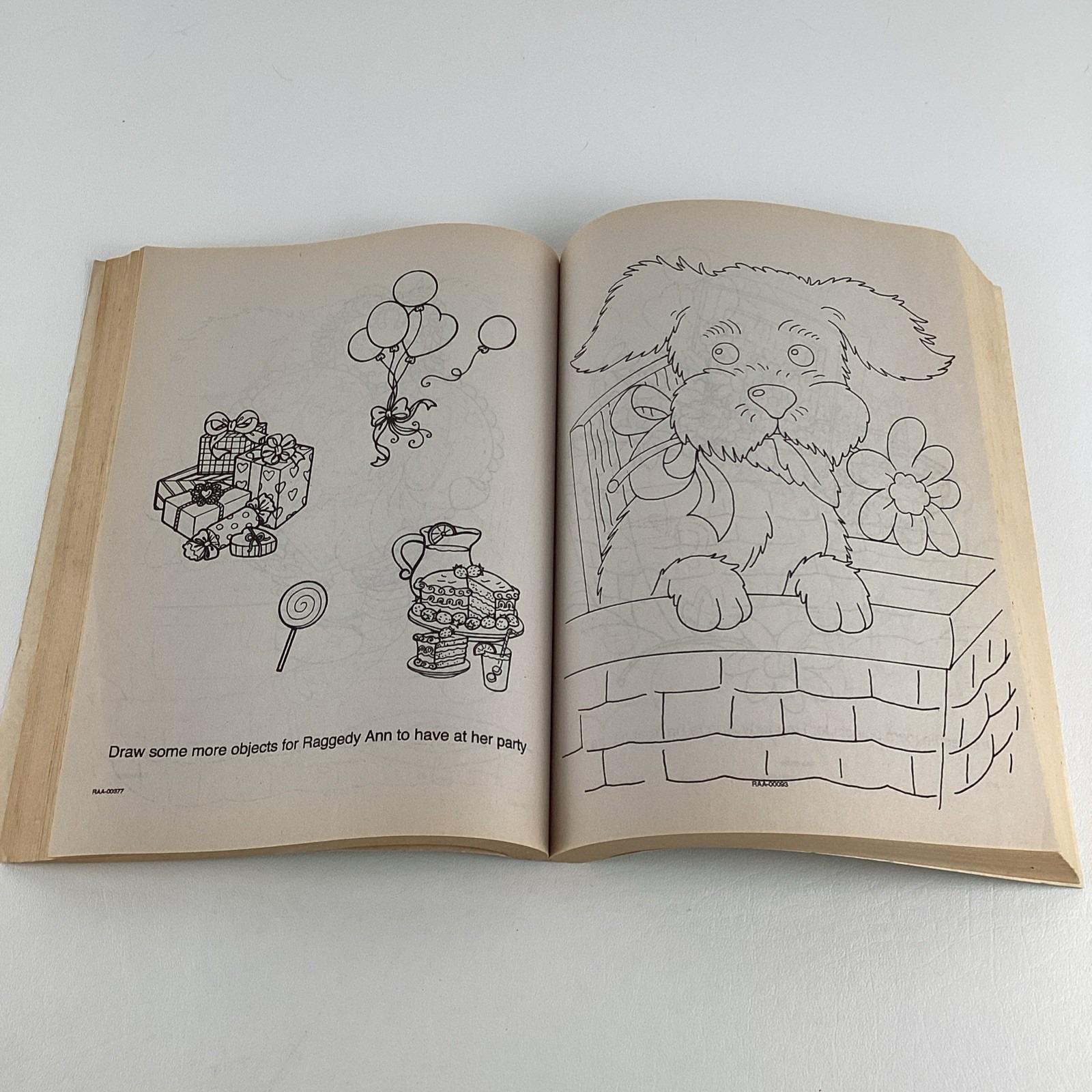 Classic Raggedy Ann & Andy Coloring Activity Book Crayons Vintage