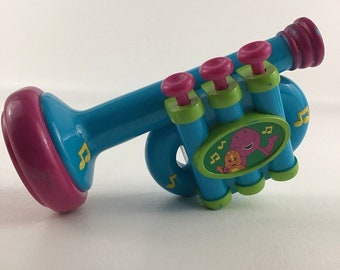Barney & Friends Play A Tune Trompeta Instrumento musical de juguete 2005 Lyons Jakks