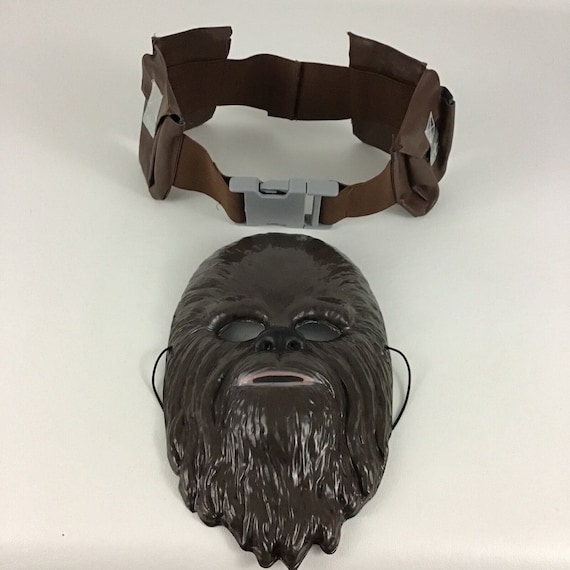 Star Wars Chewbacca Mask Costume Utility Belt Rub… - image 1