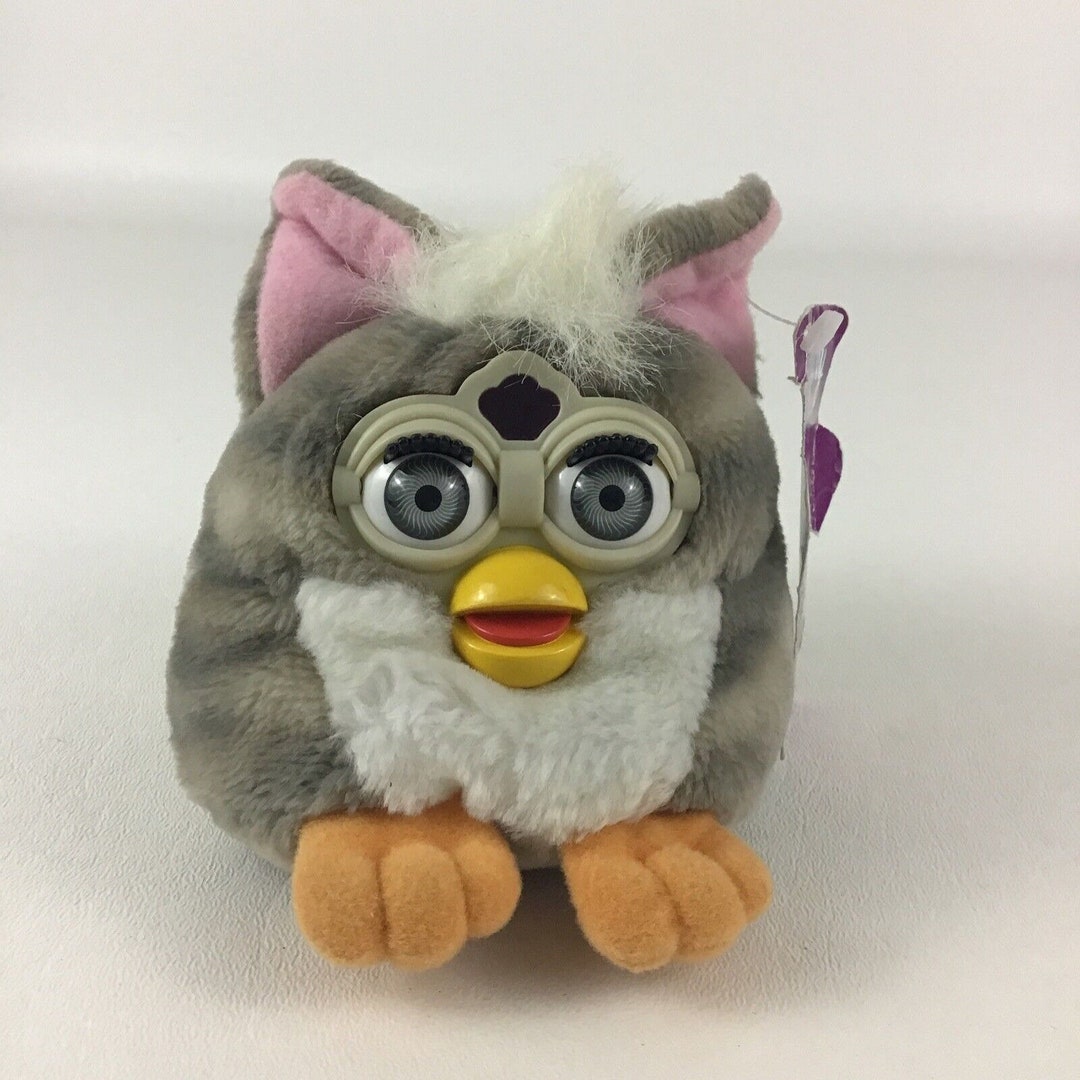 Furby Buddies Plush Bean Bag 4 Plush Stuffed Toy Vintage Tiger 1999