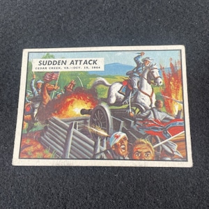 1962 Topps 南北戦争ニュースカード #78 SUDDEN ATTACK 60 年代ヴィンテージトレーディングカード